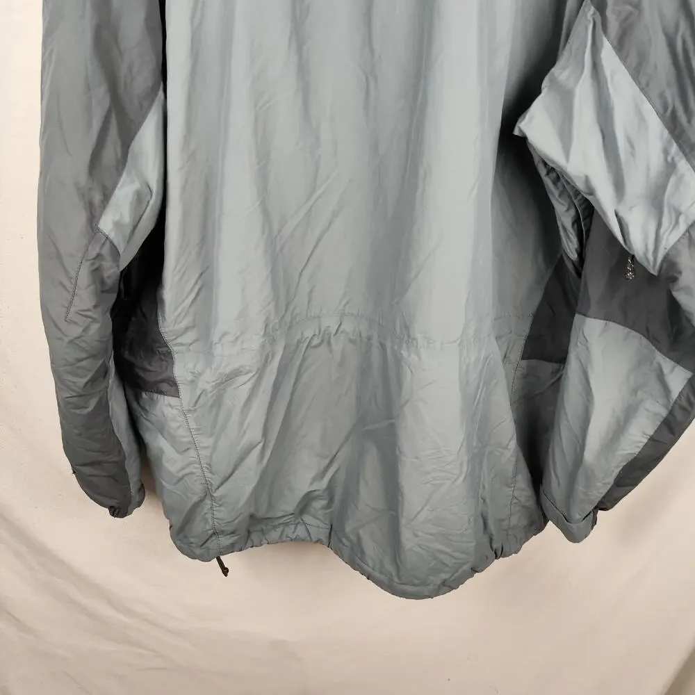 The North Face Jacket Mens XL Gray Hooded Full Zip Rain Windbreaker Outdoor